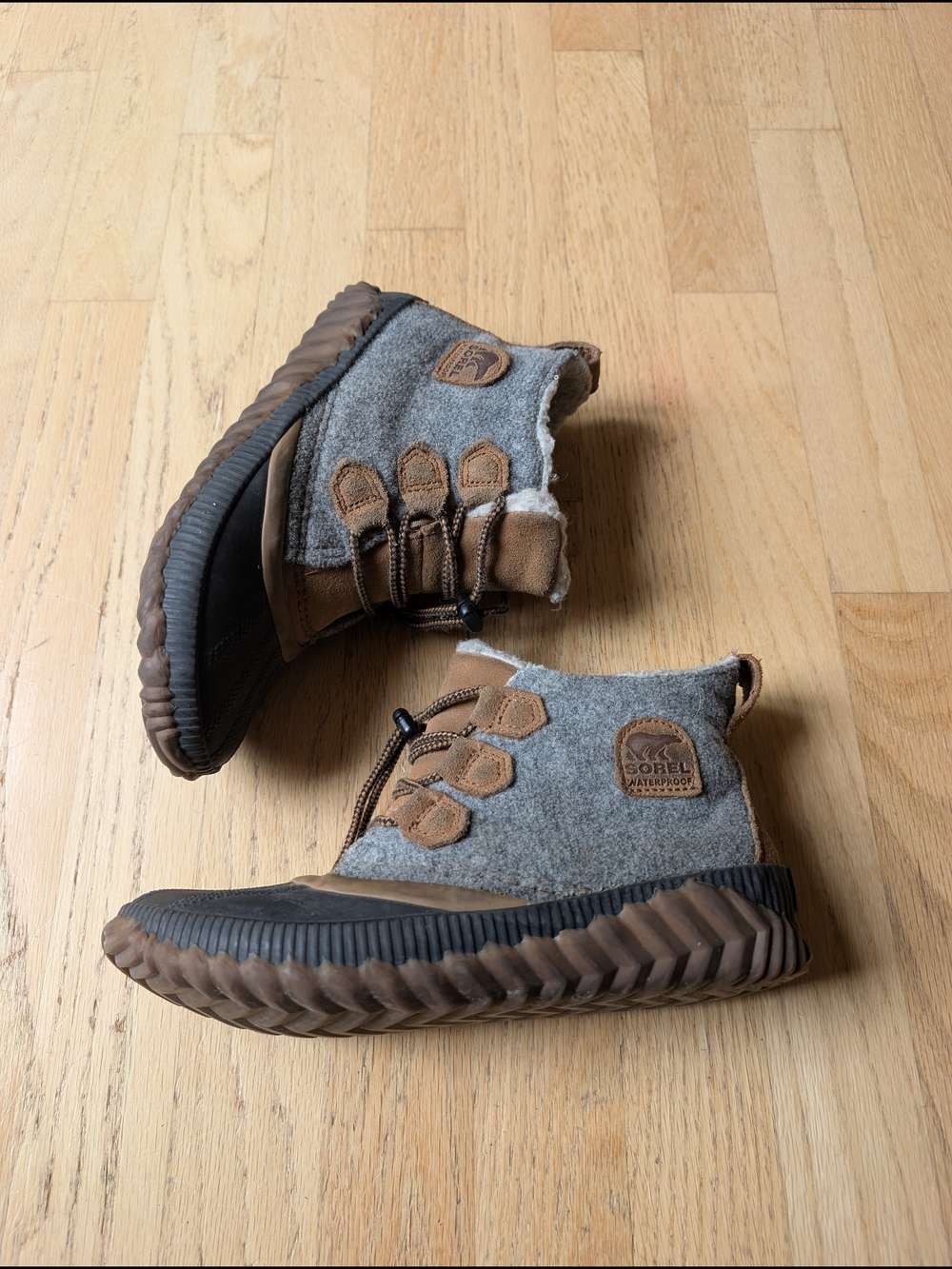 Sorel Kids Gray Waterproof Winter Boots